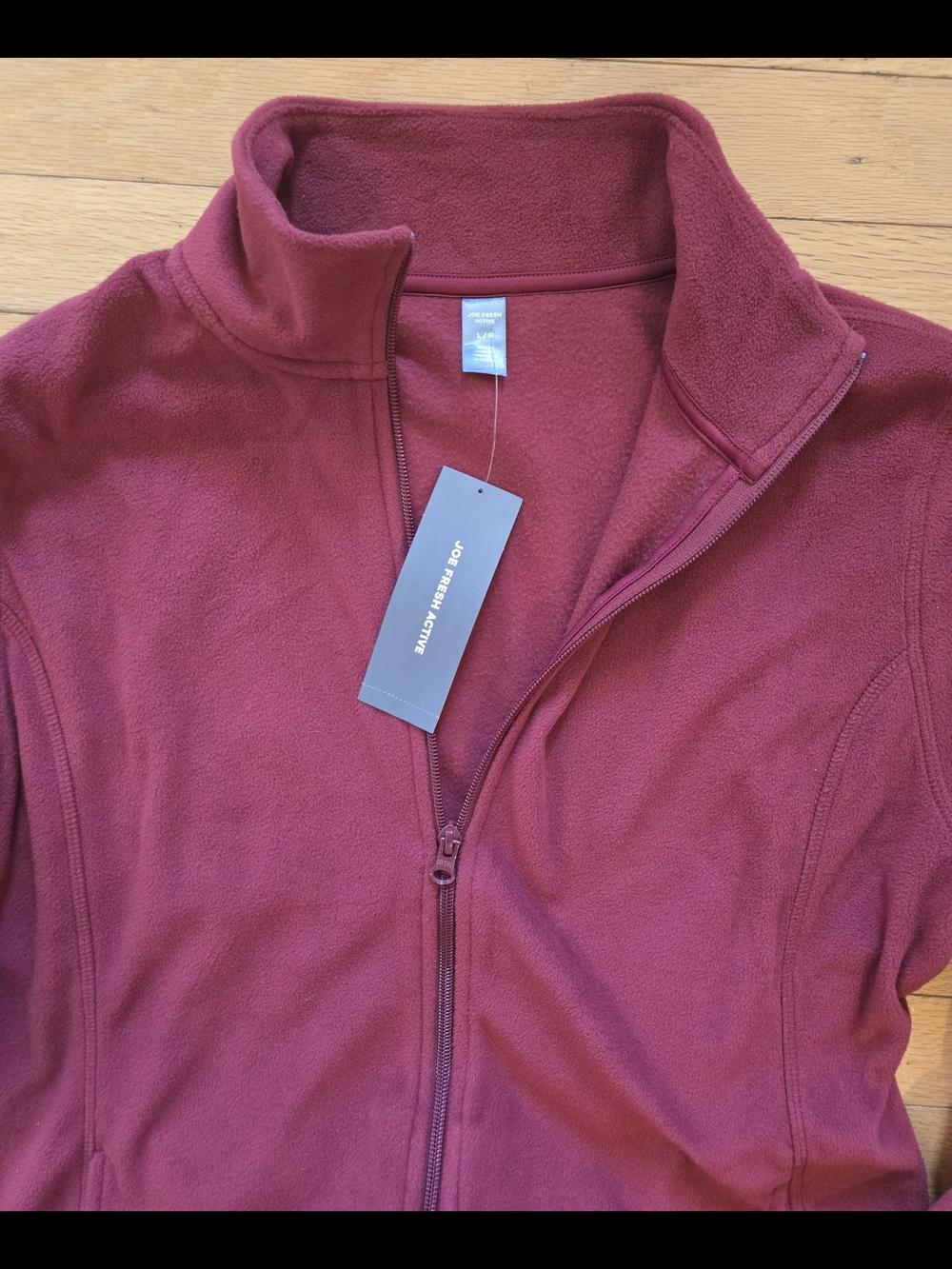 Womens Microfleece Full-Zip Lightweight Jacket - Raspberry - Picture 3 of 4